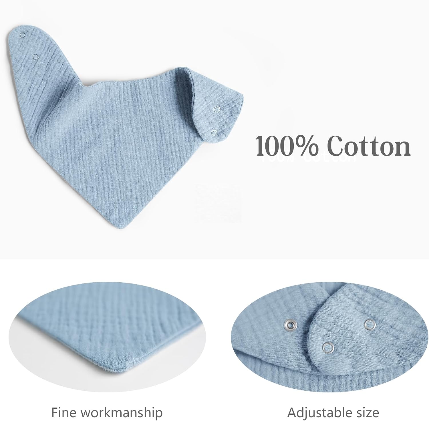 DROOL AND SPITUP BIBS (COTTON)