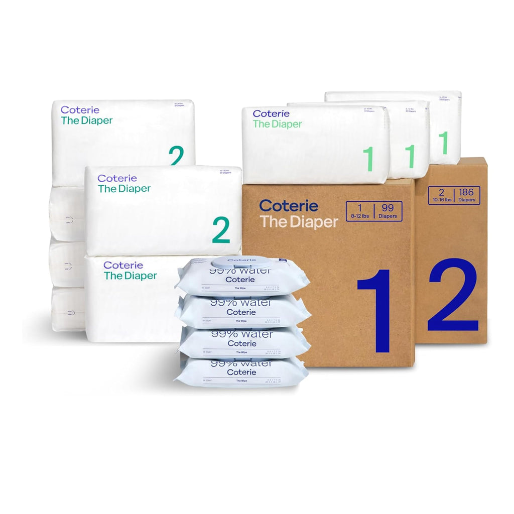 NEWBORN DIAPERS - Coterie Baby Wipes + Diapers Kit