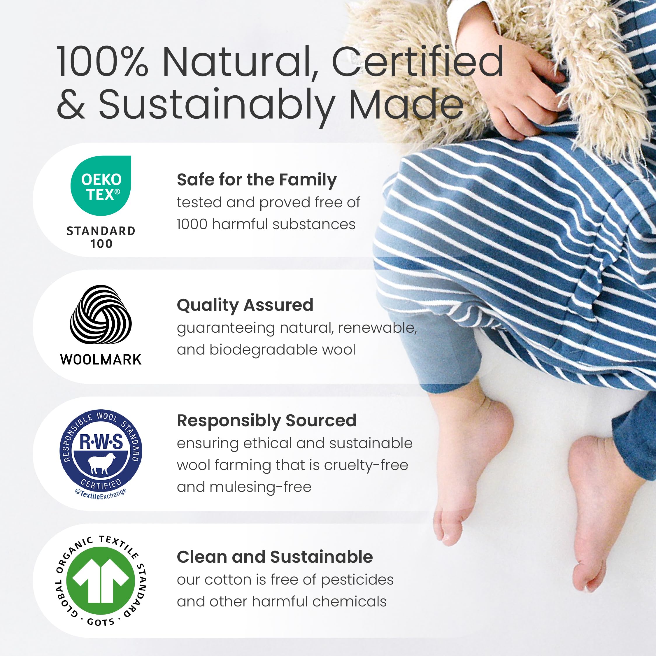 WOOL SLEEP SACK FOR THE WHOLE YEAR (WITH LEGS!)