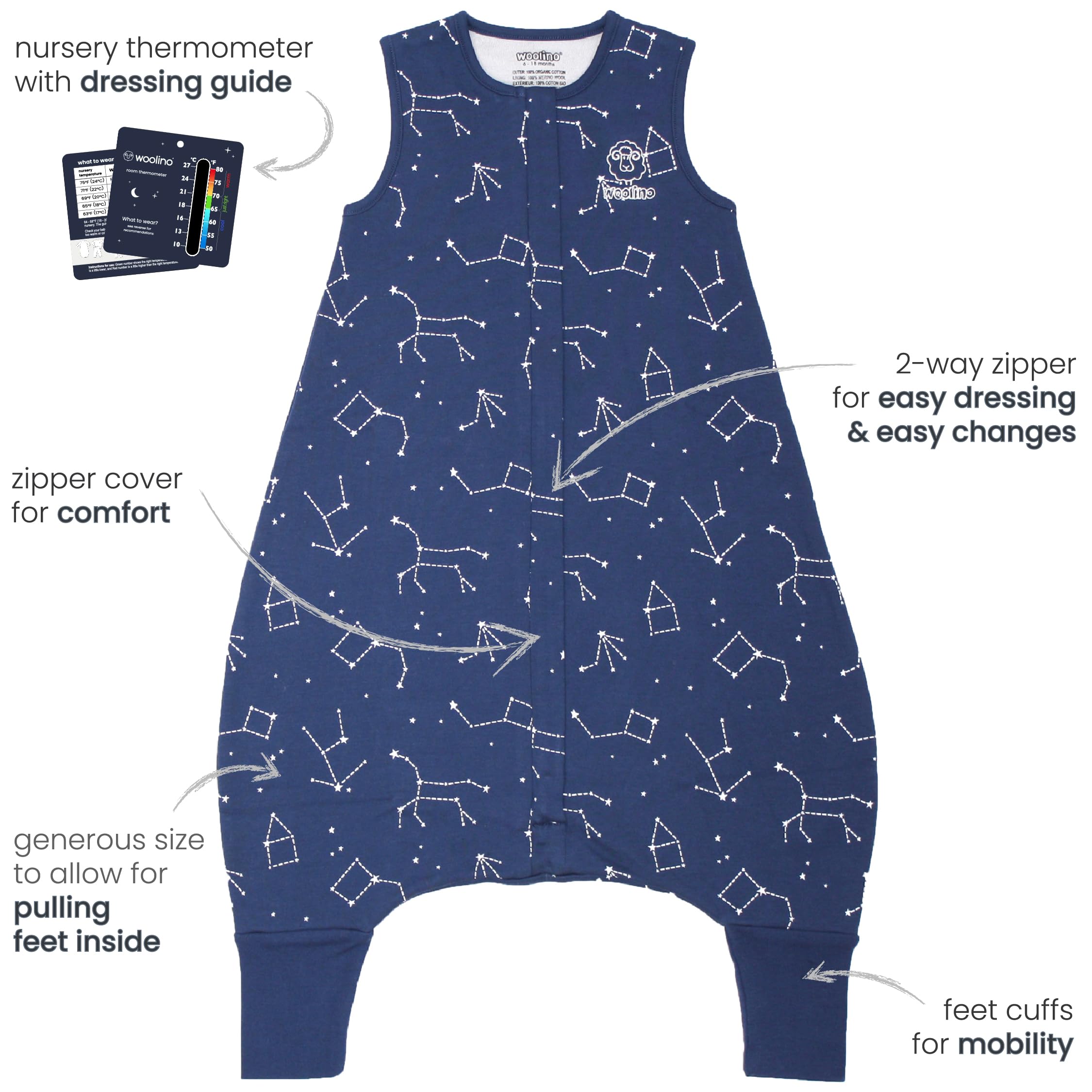 WOOL SLEEP SACK FOR THE WHOLE YEAR (WITH LEGS!)