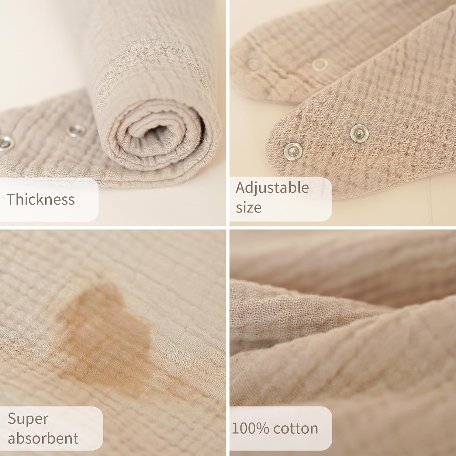 DROOL AND SPITUP BIBS (COTTON)