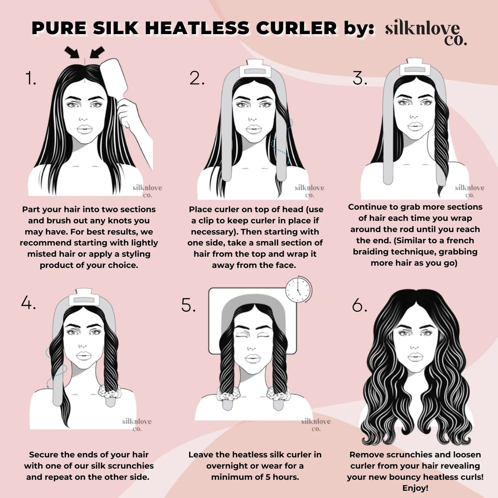 PRE-ORDER: Pure Silk Heatless Curlers - OrganicDarlings